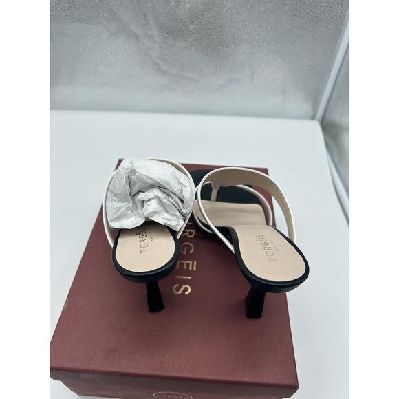 New Torgeis Aconite Faux Leather High Heel Thong Sandals Black Size EU 38.5 US 8 - Picture 5 of 8